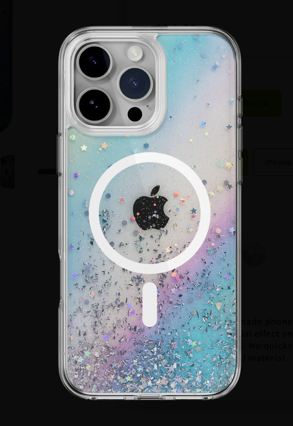 Starfield 3D Glitter Resin iPhone 16 Pro Max Case With MagSafe