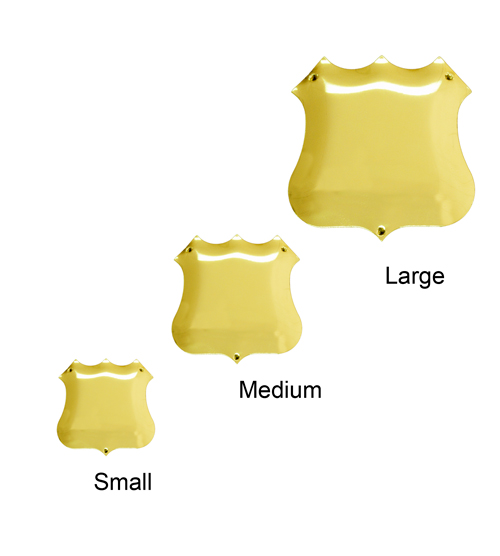 Side Shield Domed – Bright Gold Aluminium SMALL