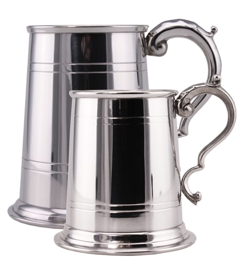 High quality handcrafted pewter Tankard Half  06