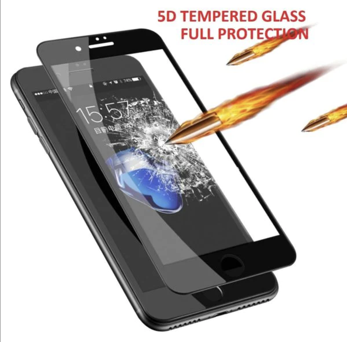 5D Full Cover 9H Premium Tempered Glass For Apple iPhone 14 Plus