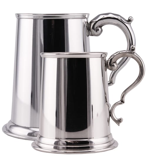 High quality handcrafted pewter Tankard Half 