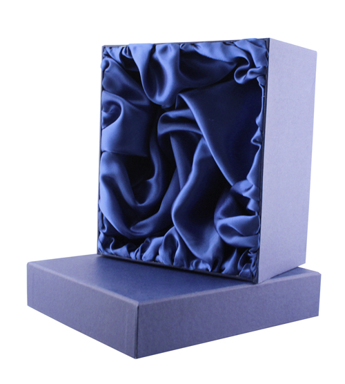 Display Box Navy blue box with a cushioned 16