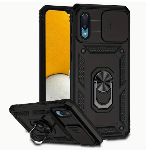 Samsung Galaxy A02 PC + TPU Hybrid Anti-drop case - Black